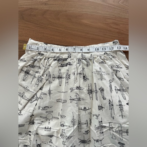 ModCloth Skirt Women's Airplane Novelty Print Aviator Artsy - Picture 9 of 10